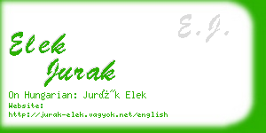 elek jurak business card